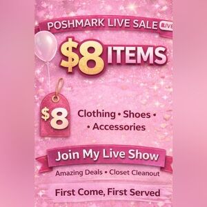 Pink Promotional Poster for Clothing Sale